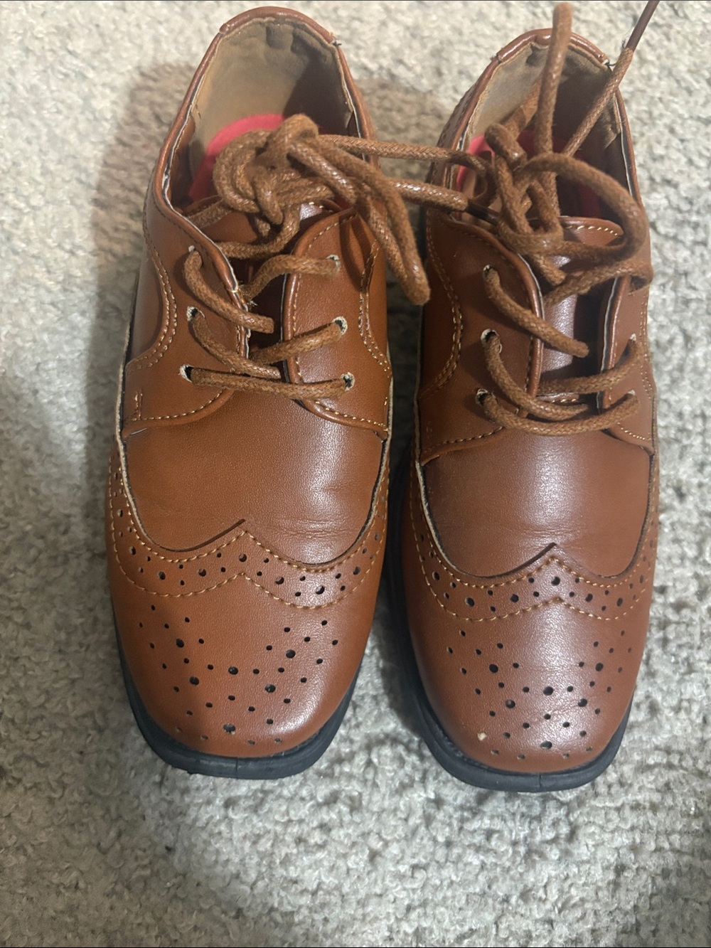 Boy’s Brown Leather Wingtip Oxford Shoes